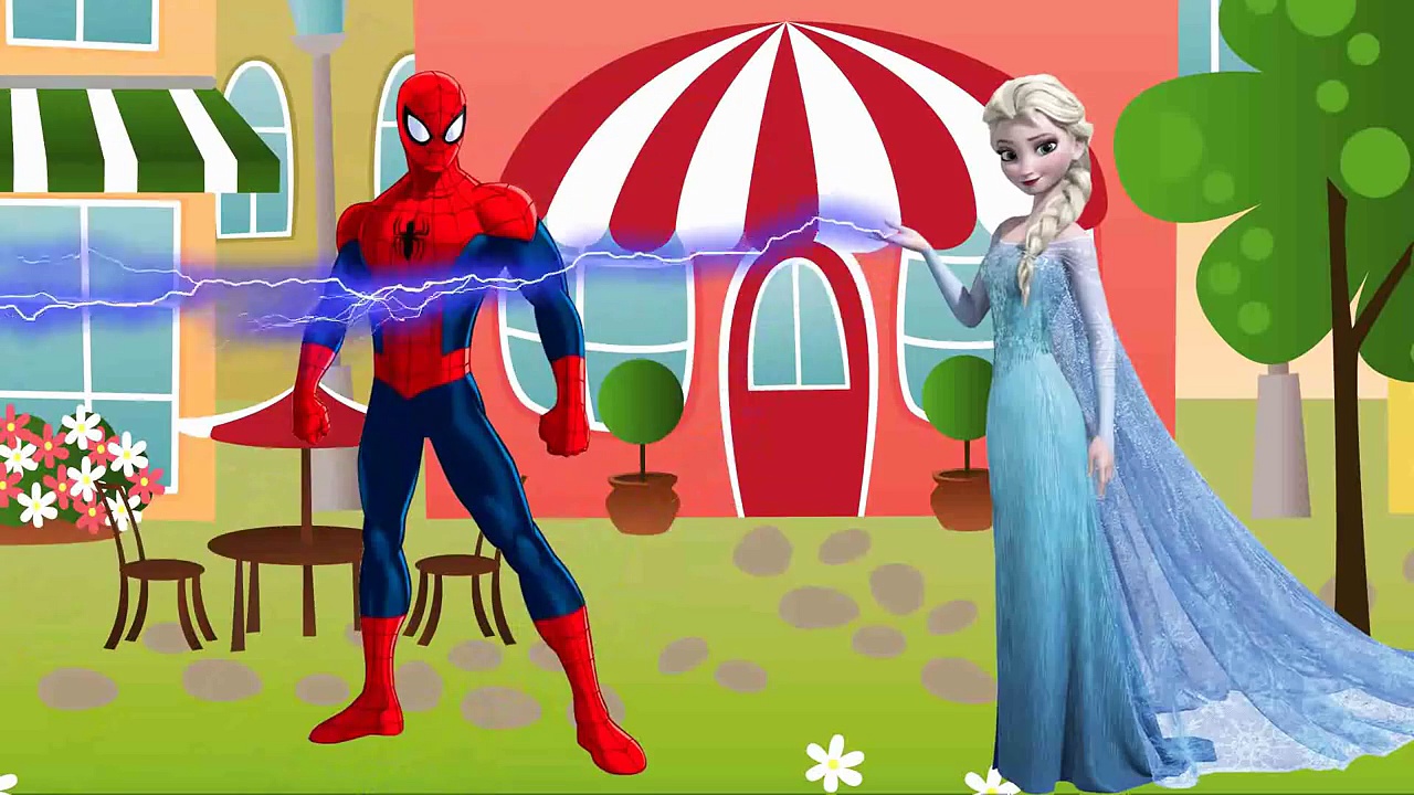 Frozen Elsas Spiderman GROSS FEET Joker Superhero Videos Animated Movies