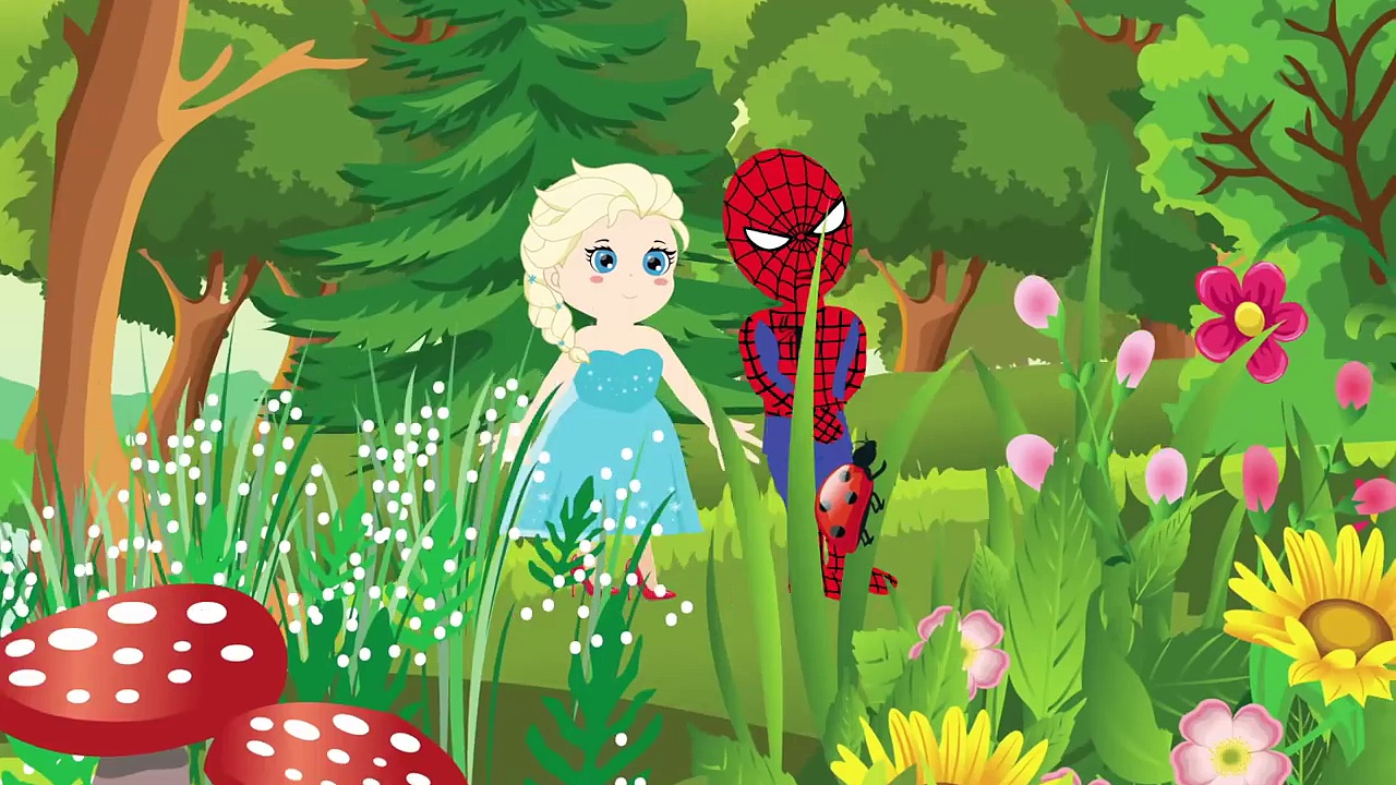 Frozen Elsas GROSS FEET Spiderman Joker Pink Spidergirl Superhero Videos Animated Movies