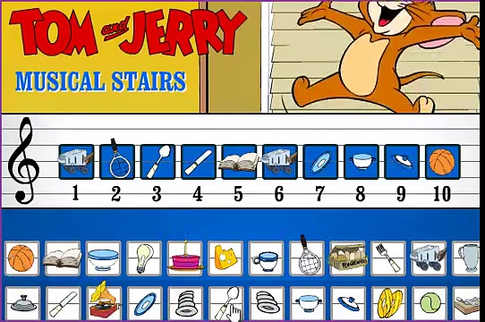 TOM AND JERRY GAME – MUSICAL STAIRS FOR KIDS , Cartoons game animated movies 2018